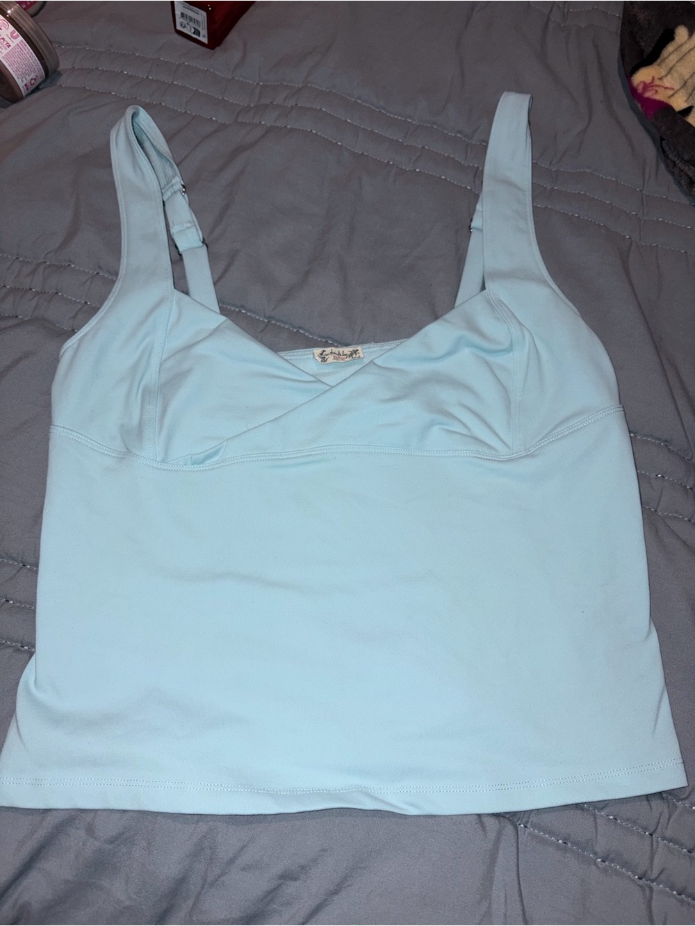 Free people Light Blue Women's Tank Top with Built-In Support